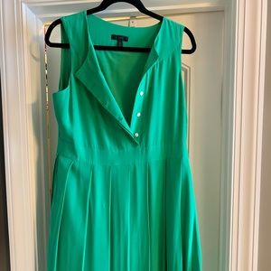 J. Crew Kelly green silk dress